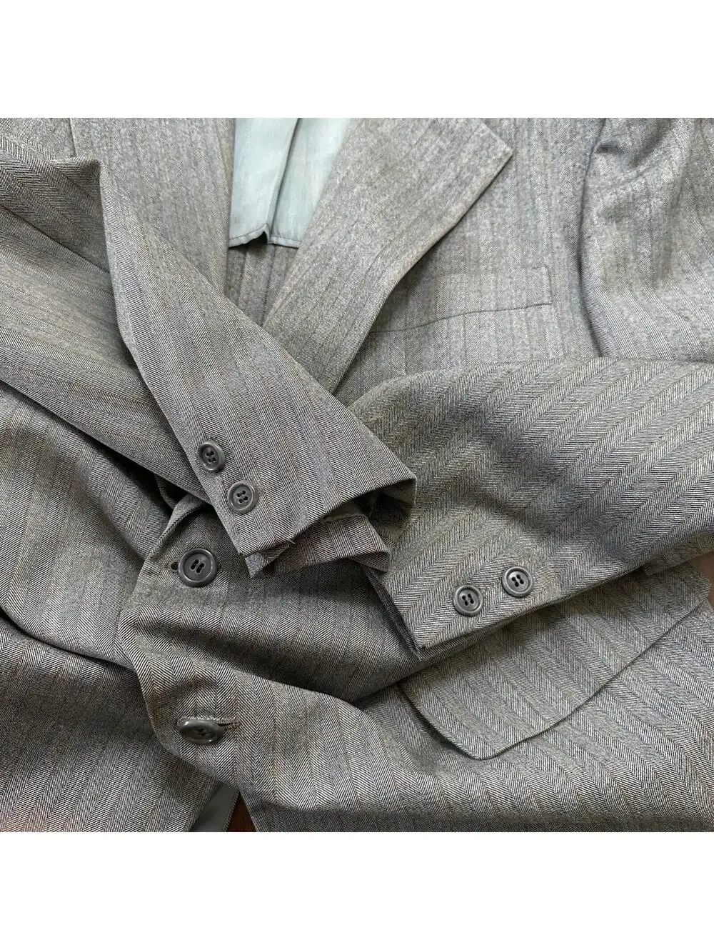 1960s 1970s Brown Striped Sport Jacket VTG Mens Suit 41 33x27 Rockabilly Wool